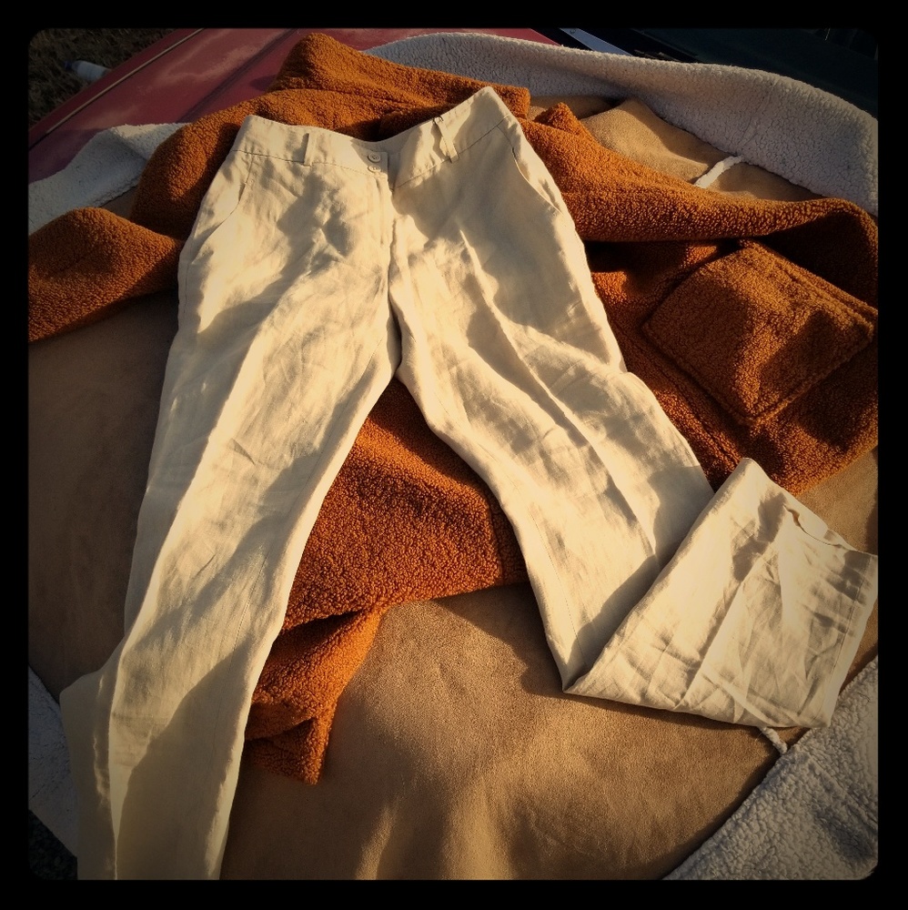 Brooks Brothers ladies linen and lined slacks.